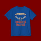Kids Tee — "Faith Makes the Impossible Possible" Inspirational Graphic