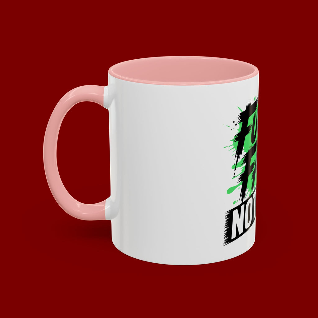 Accent Coffee Mug — "Fueled by Faith Not Fear" Inspirational Ceramic Mug (11/15 oz)