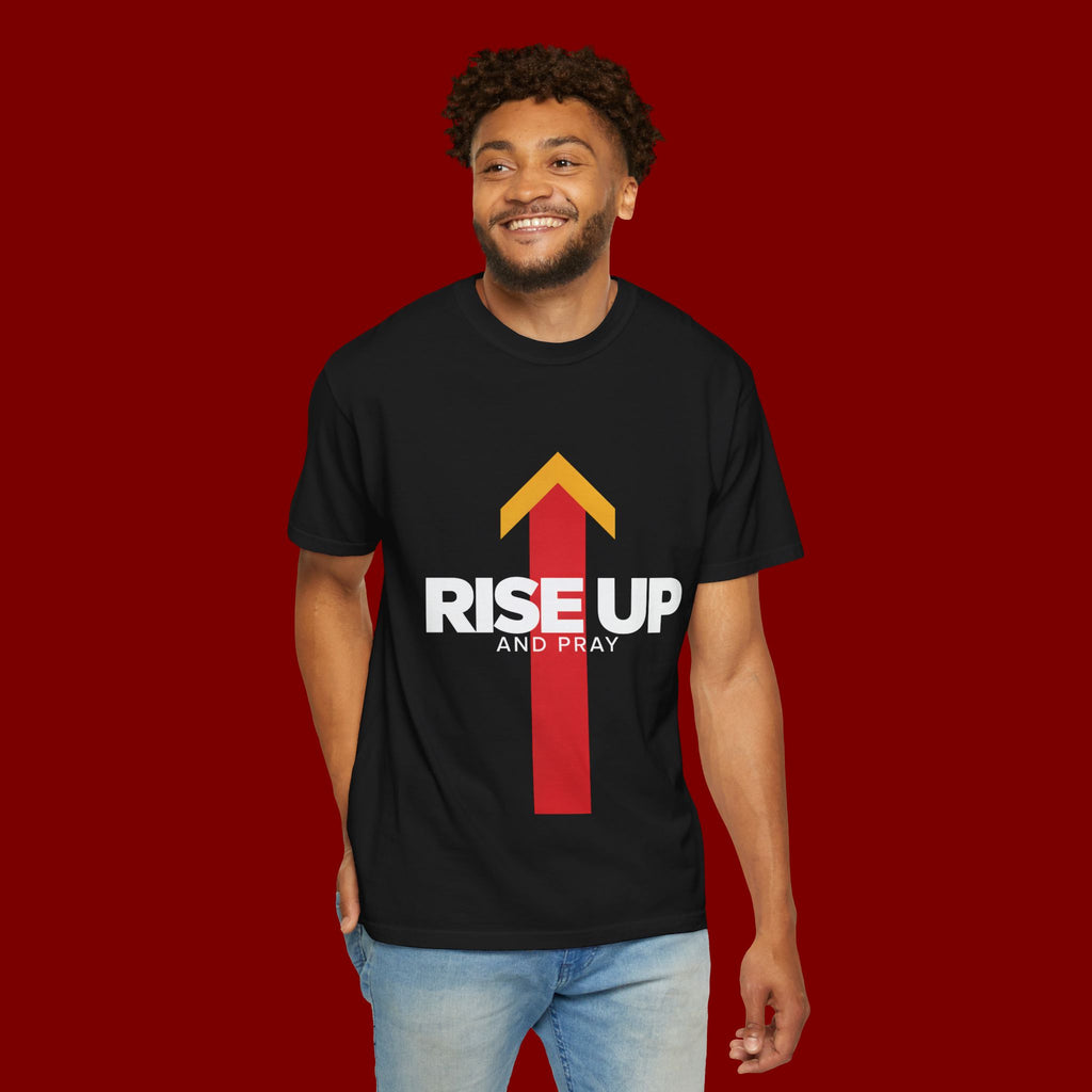 Arrow Up Graphic T-Shirt — Bold Upward Arrow Design