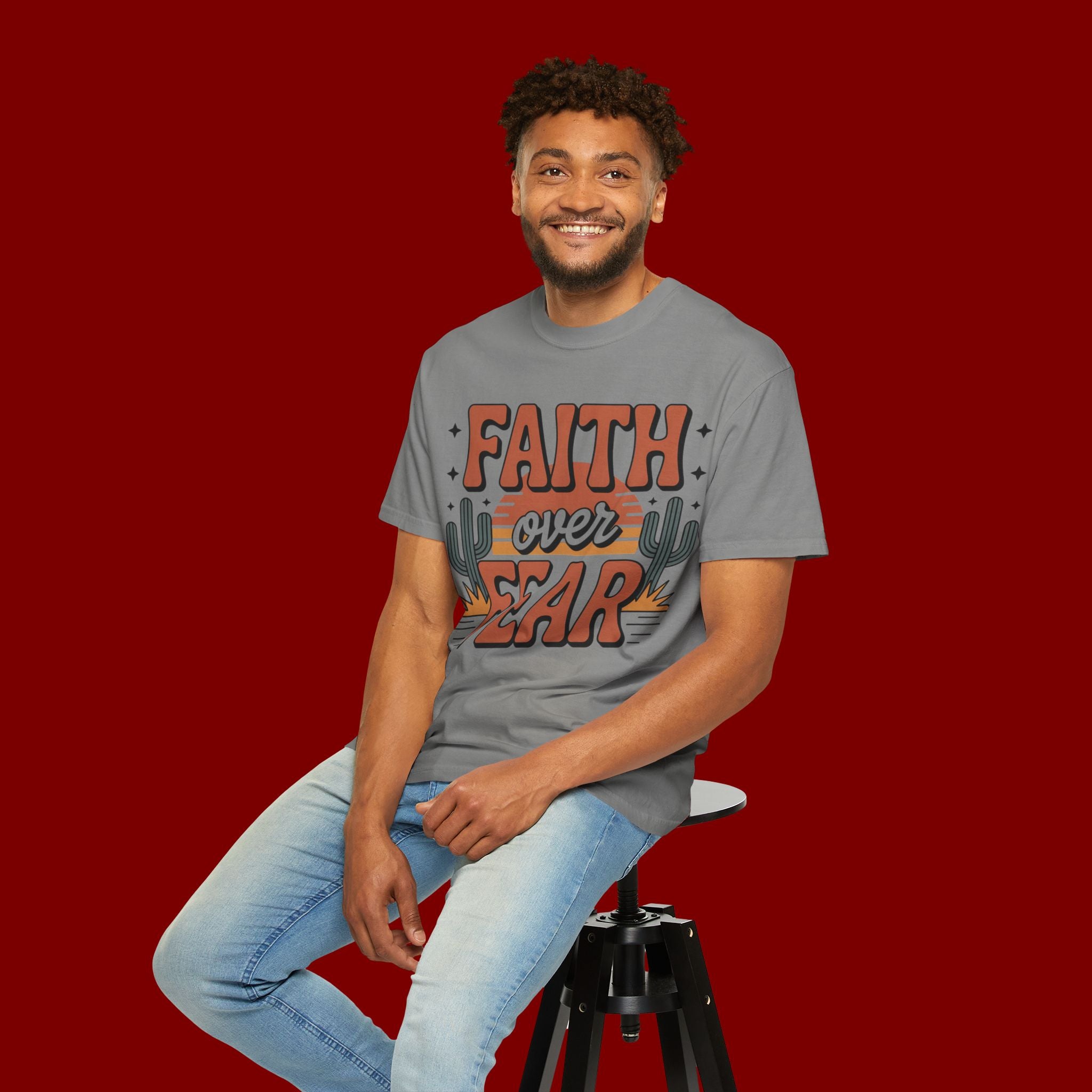 Faith Over Fear T-Shirt — Christian Inspirational Desert Graphic