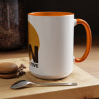 Accent Coffee Mug — "Focus On The Positive" Motivational Mug