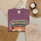 Scripture Comfort T-Shirt — "With God Every Hardship Brings Ease" Christian Faith Tee
