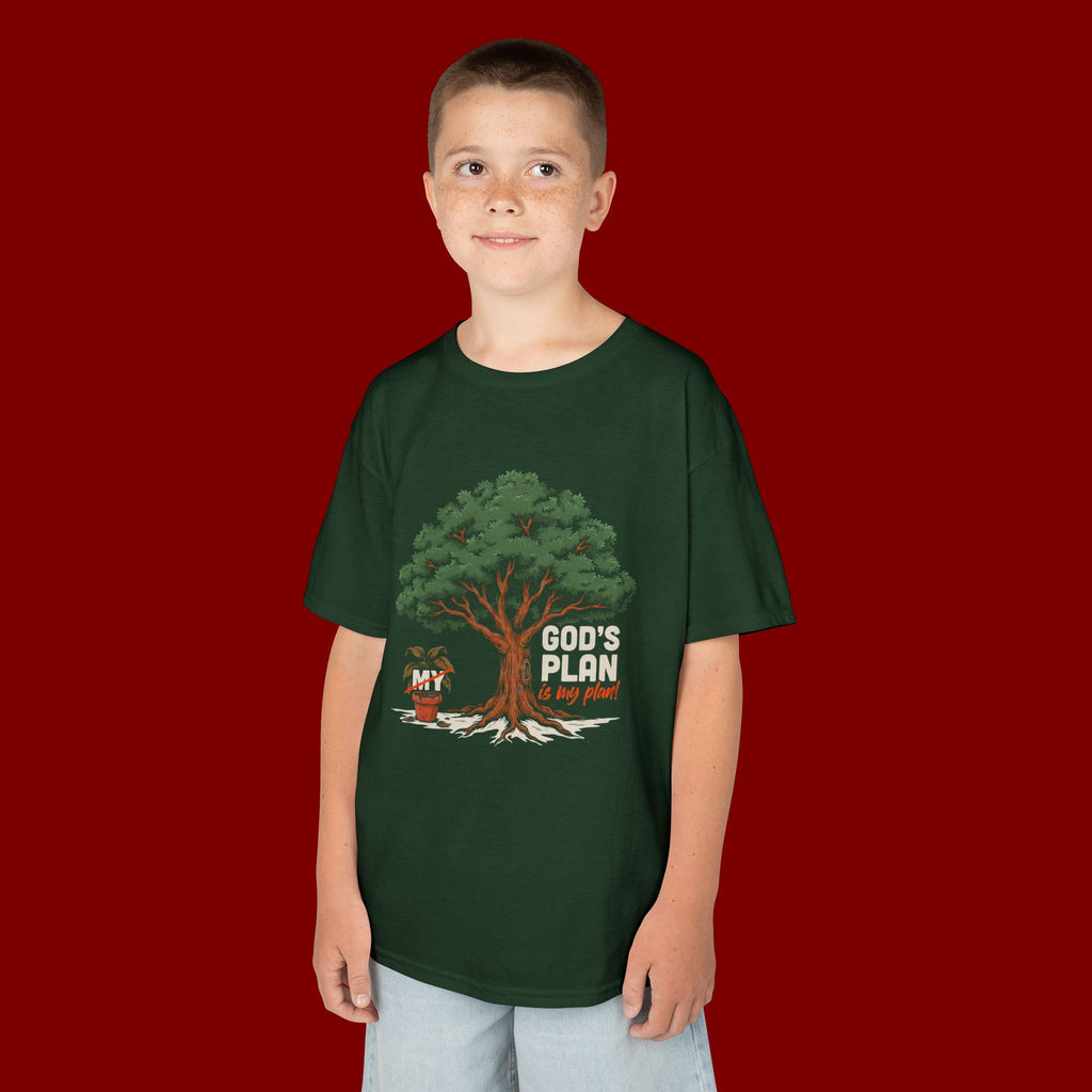 Kids Tee — Cute Tree & Plant Pot Illustration (“Grow Big, Little One”)