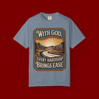 Inspirational Graphic T-Shirt — "With God, Every Hardship Brings Ease"