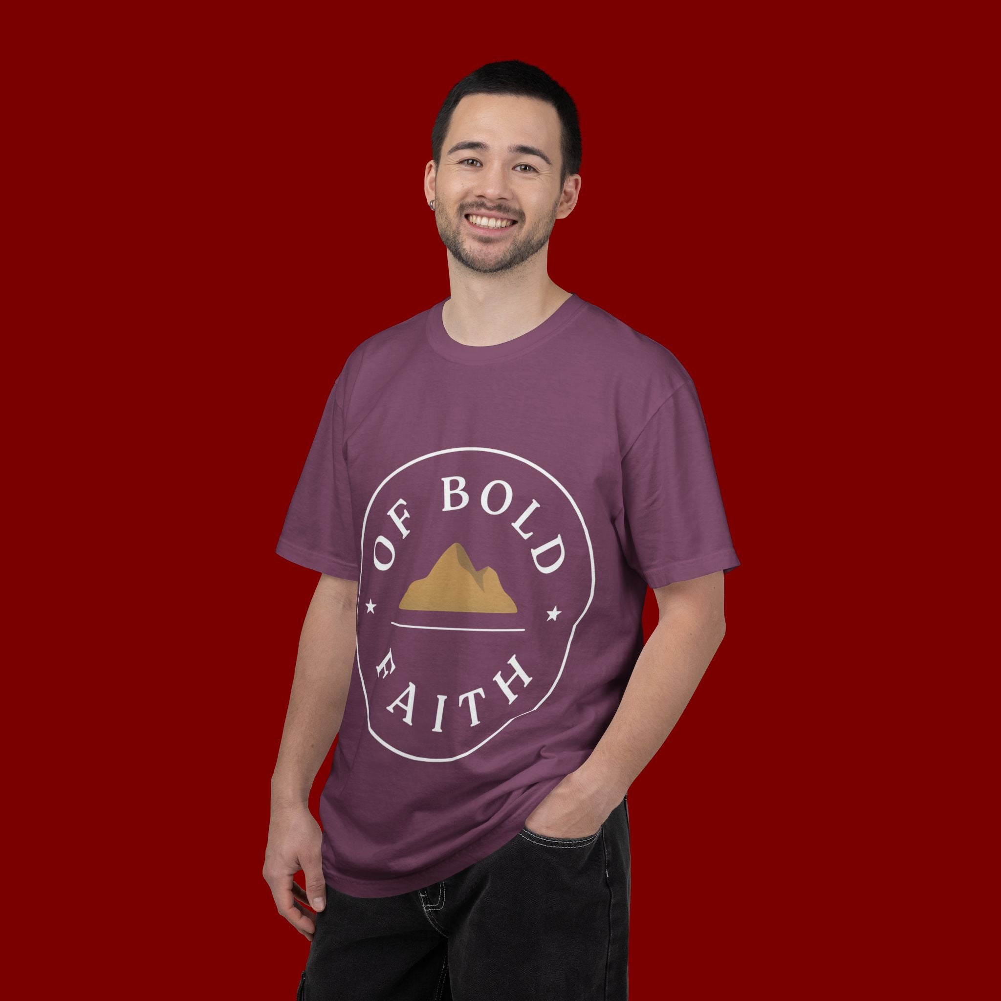 Of Bold Faith T-Shirt — Christian Mountain Faith Tee