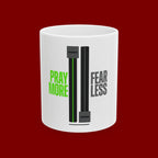 Pray More Fear Less Ceramic Mug – Inspirational Faith Coffee Cup (11oz/15oz)