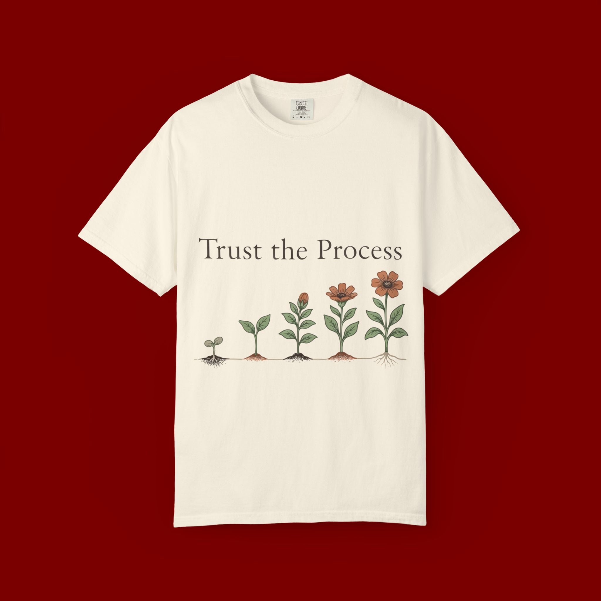 Trust the Process Floral T-Shirt — Growth Graphic Tee