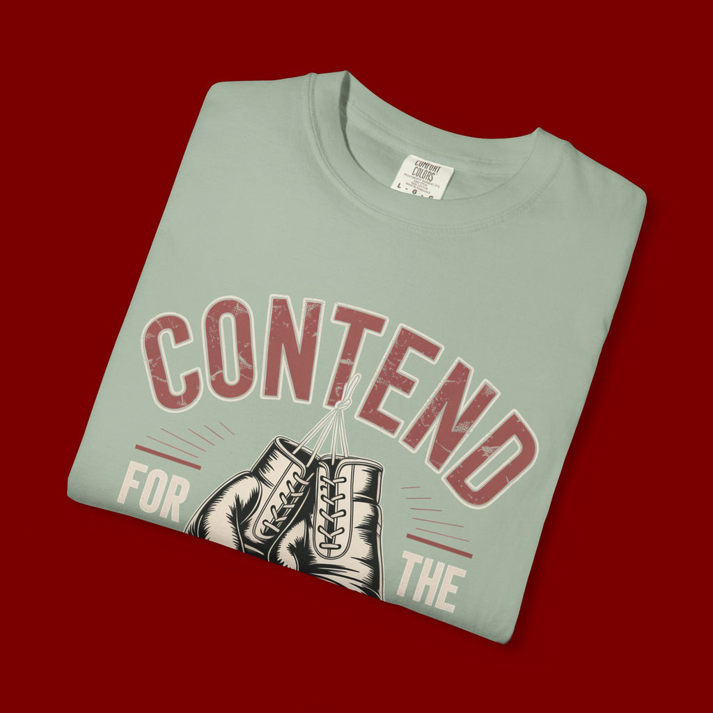 Contend for the Faith T-Shirt — Vintage Boxing Gloves Christian Tee