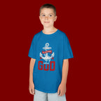 Kids Anchor T‑Shirt – "I'm Nothing Without God" Christian Tee for Boys & Girls