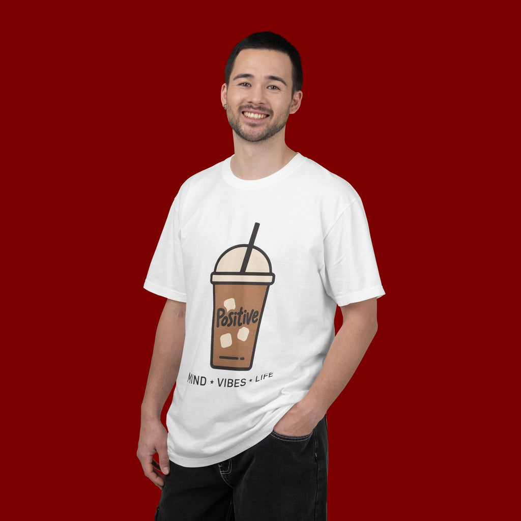 Positive Iced Coffee T-Shirt — Mind • Vibes • Life Graphic Tee