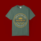 Priority Tee — "God Is The Top Priority" Christian Faith Graphic T-Shirt