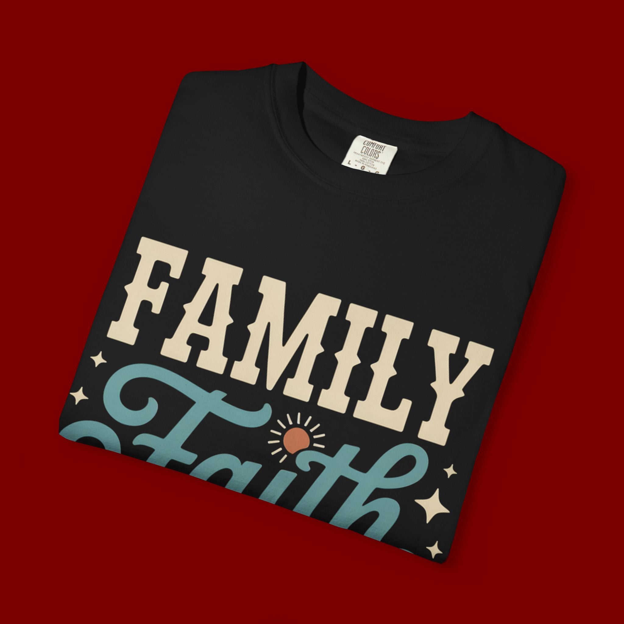 Family Faith Friends T-Shirt — Retro Christian Inspirational Tee