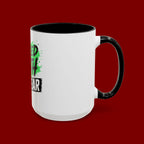 Accent Coffee Mug — "Fueled by Faith Not Fear" Inspirational Ceramic Mug (11/15 oz)