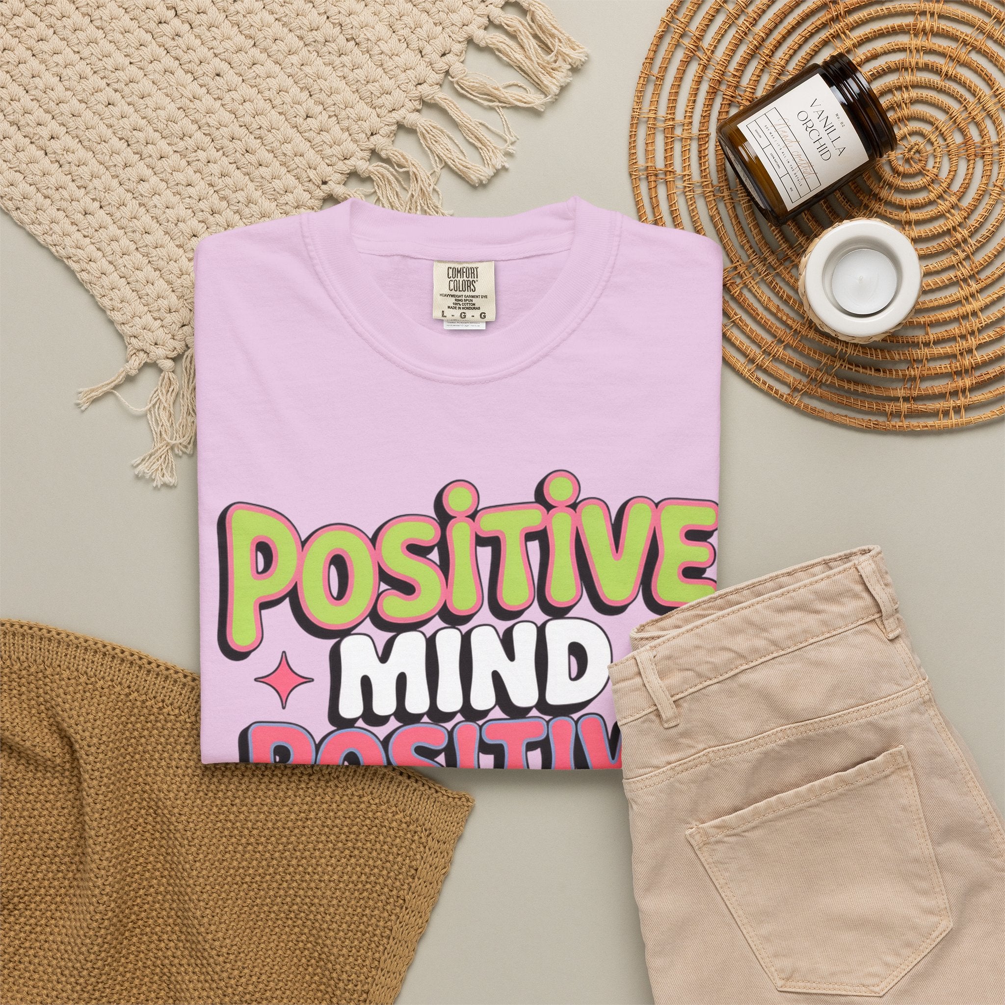 Positive Mind Positive Vibes Positive Life T-Shirt — Retro Smile Graphic Tee