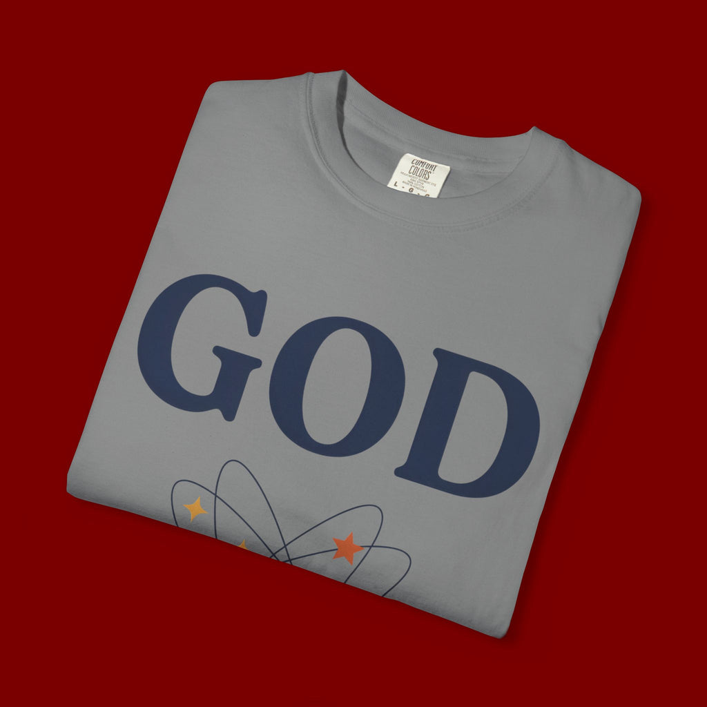 God Above All Things T-Shirt — Faith Graphic Tee with Cosmic Design