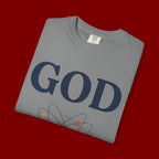 God Above All Things T-Shirt — Faith Graphic Tee with Cosmic Design