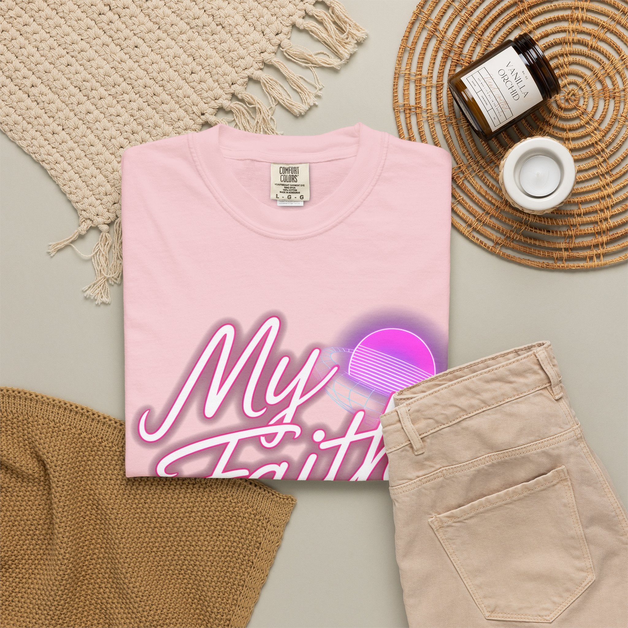 Faith T-Shirt — "My Faith in God Is Solid" Retro Graphic Tee