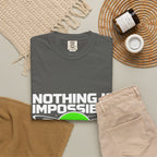 Nothing Is Impossible Christian T-Shirt — 'For Our God' Space Graphic