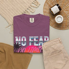 No Fear, No Excuses T-Shirt — Retro Sunset Palm Graphic Tee