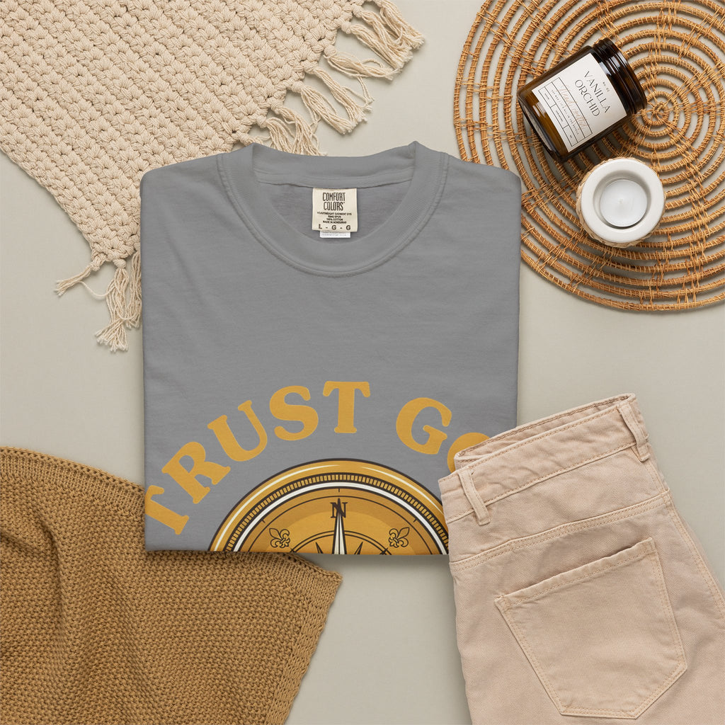 Trust God Compass T-Shirt — "Trust God No Matter What" Christian Faith Tee