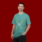 Minimalist 'Smile Frame' T-Shirt — Neon Accent Graphic Tee