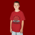 Kids Tee — “Faith Makes the Impossible Possible” Floral Inspirational Shirt