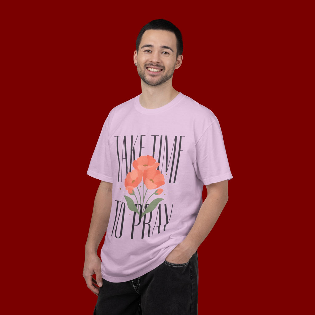 Take Time to Pray Floral T-Shirt — Christian Faith Graphic Tee