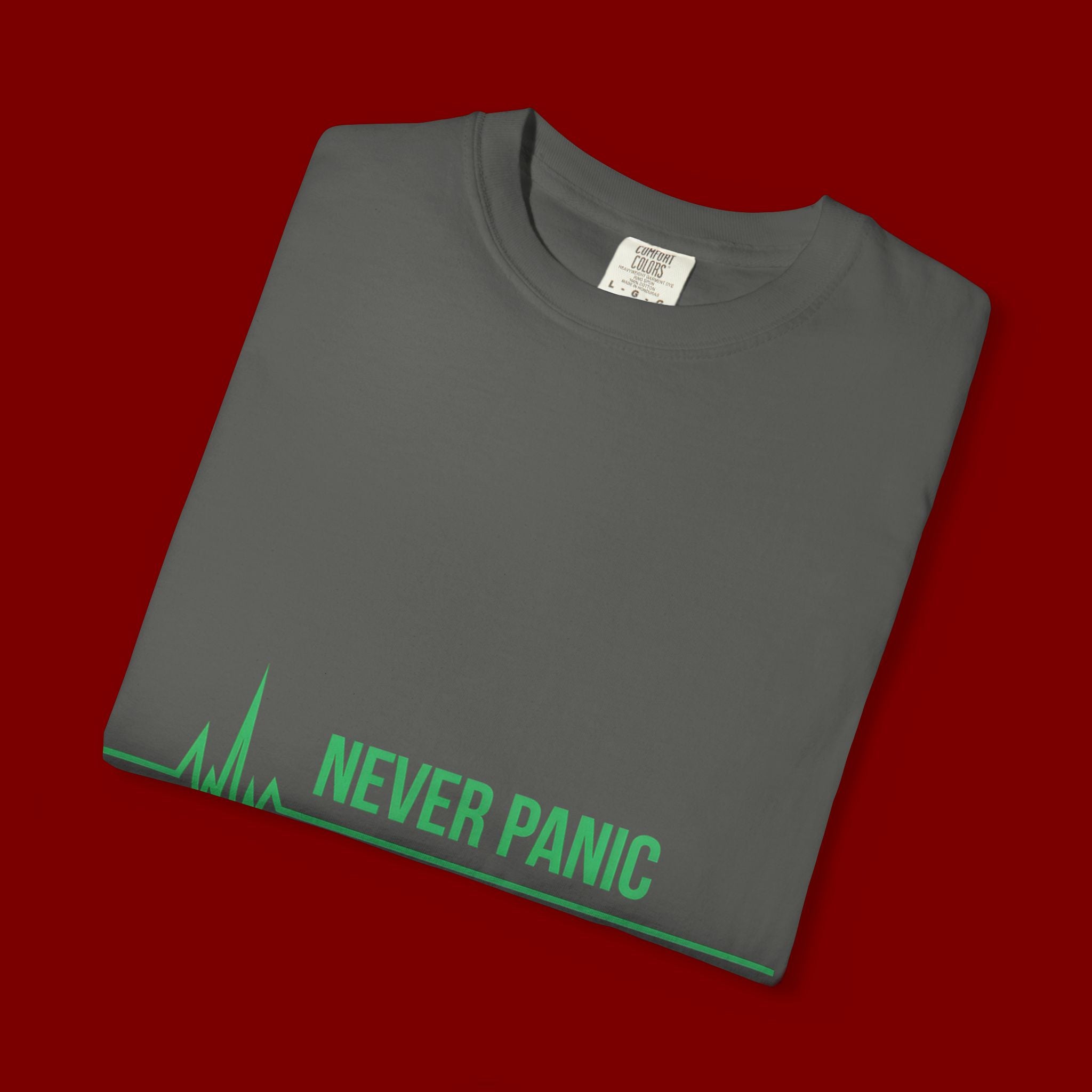 Prayer Tee — "Never Panic Just Pray" Graphic T-Shirt