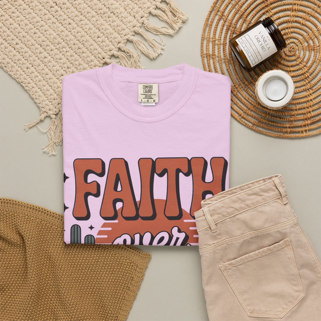 Faith Over Fear T-Shirt — Christian Inspirational Desert Graphic