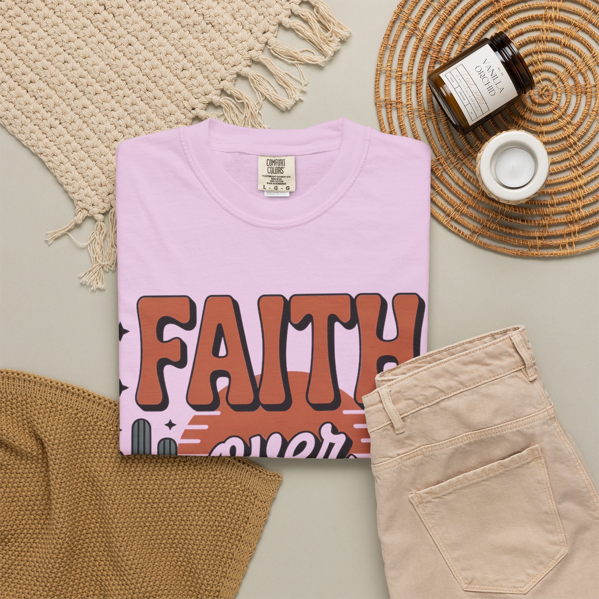 Faith Over Fear T-Shirt — Christian Inspirational Desert Graphic