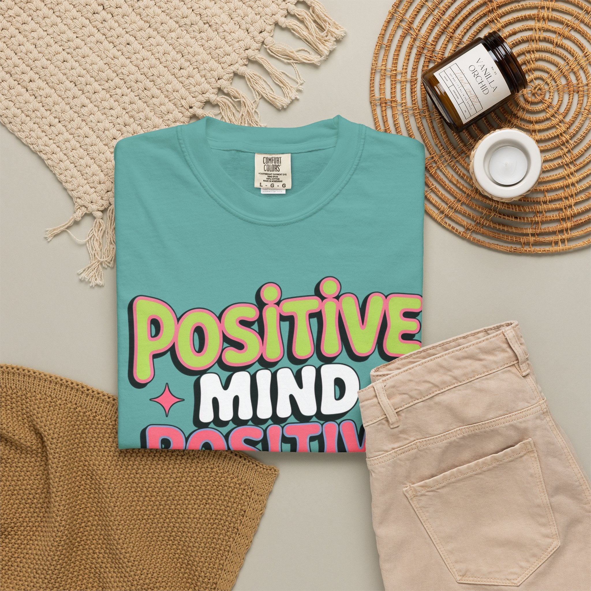 Positive Mind Positive Vibes Positive Life T-Shirt — Retro Smile Graphic Tee