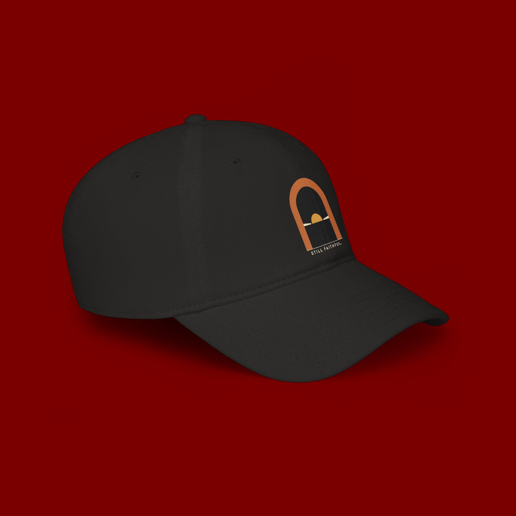 Lighthouse Sunset Cap — "Trust God" Embroidered Low Profile Baseball Hat