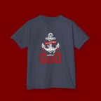 Kids Anchor T‑Shirt – "I'm Nothing Without God" Christian Tee for Boys & Girls