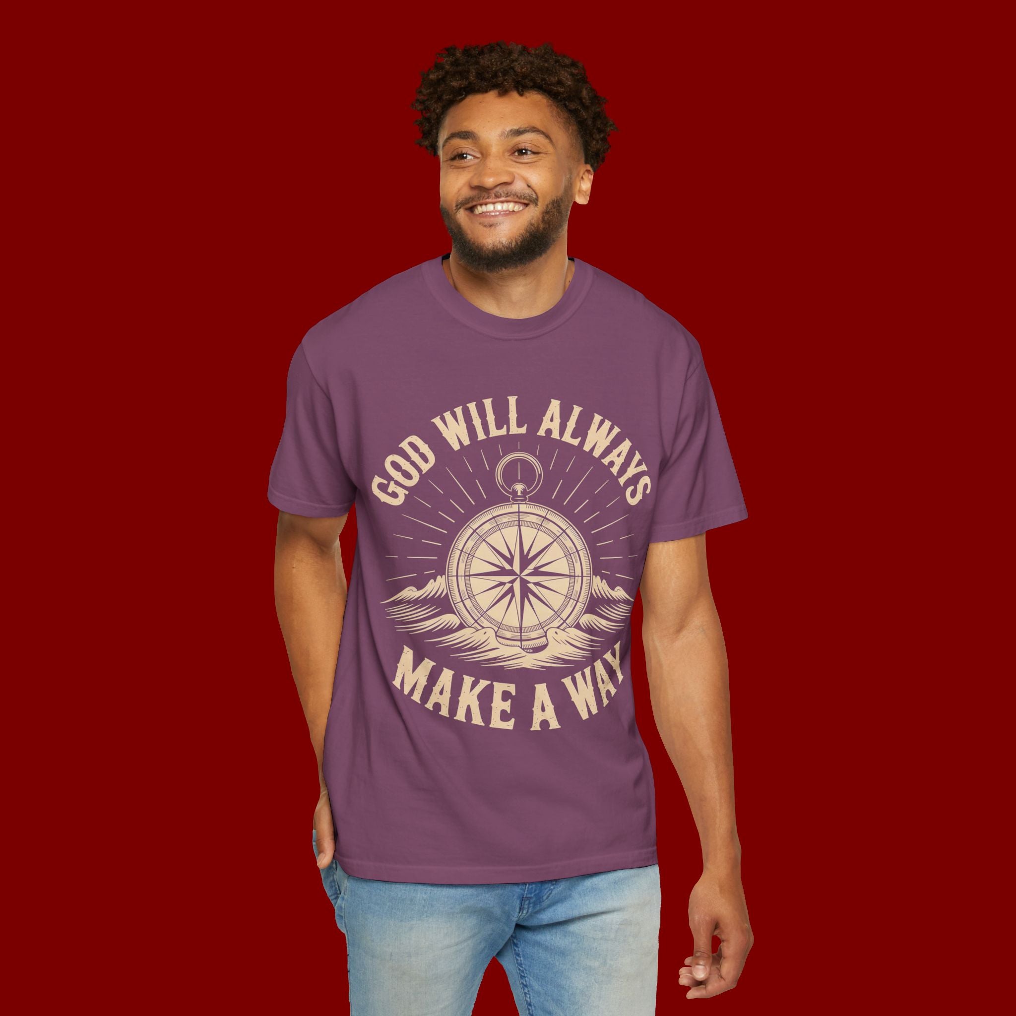 God Will Always Make A Way T-Shirt — Compass Christian Faith Graphic Tee