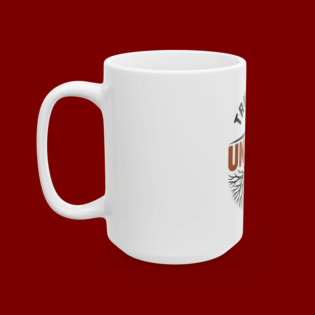 Trust the Unseen Ceramic Mug — Inspirational Tree & Roots Coffee Cup (11oz/15oz)