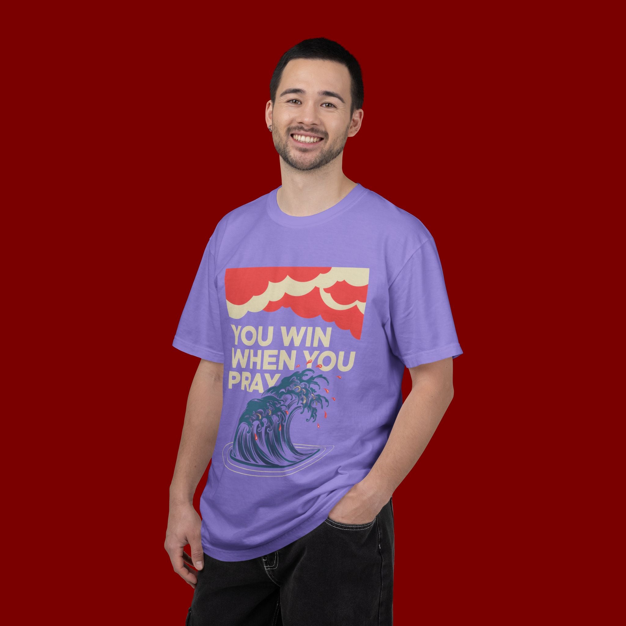 You Win When You Pray T-Shirt — Vintage Wave Faith Tee