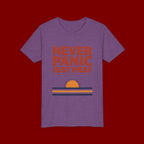 Youth Tee — "Never Panic Just Pray" Retro Sunset Kids T-Shirt