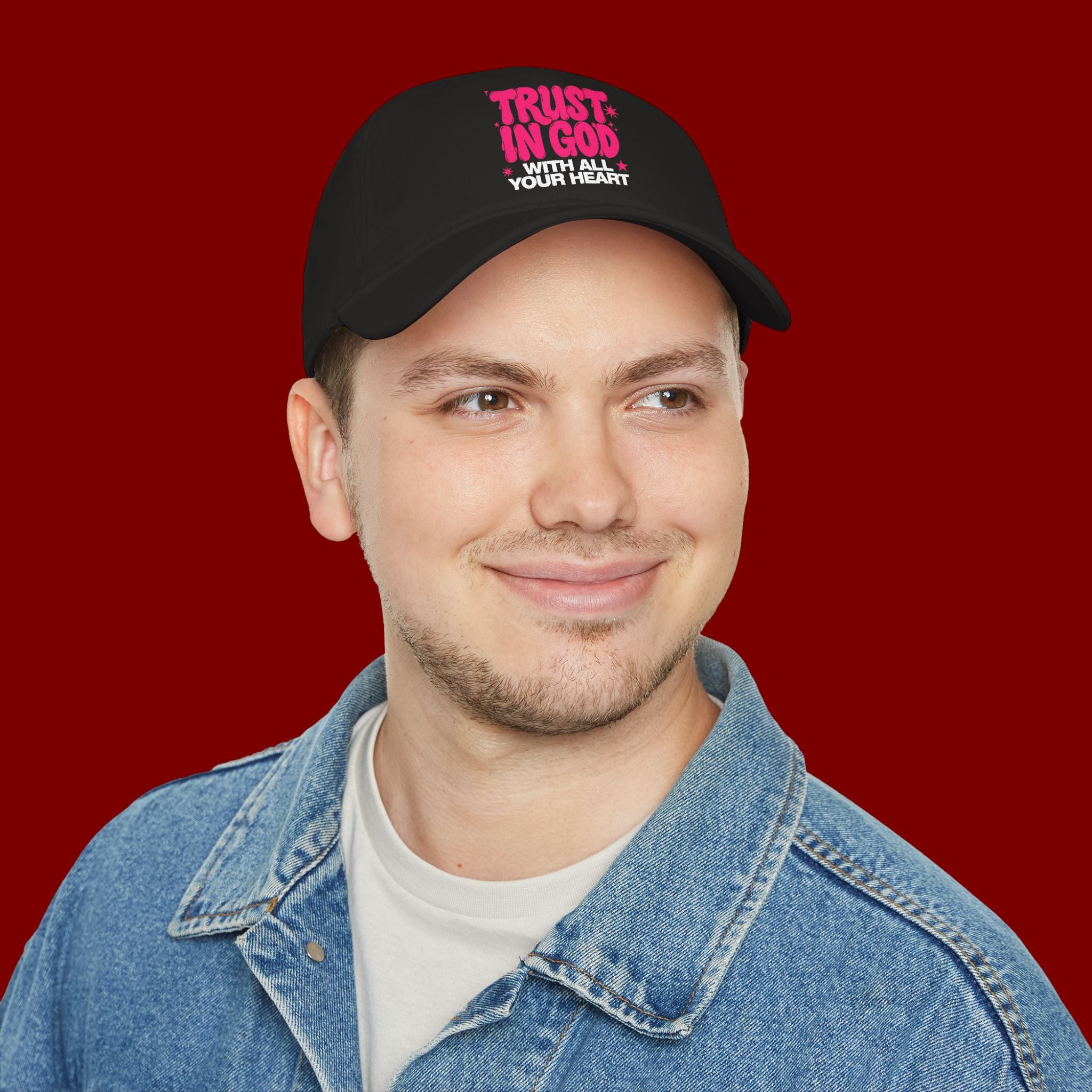 Trust In God Baseball Cap — Faith Hat with “Trust in God with All Your Heart”