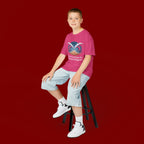Kids Tee — “When God Steps In, Miracles Happen” Wave Heart Faith Shirt