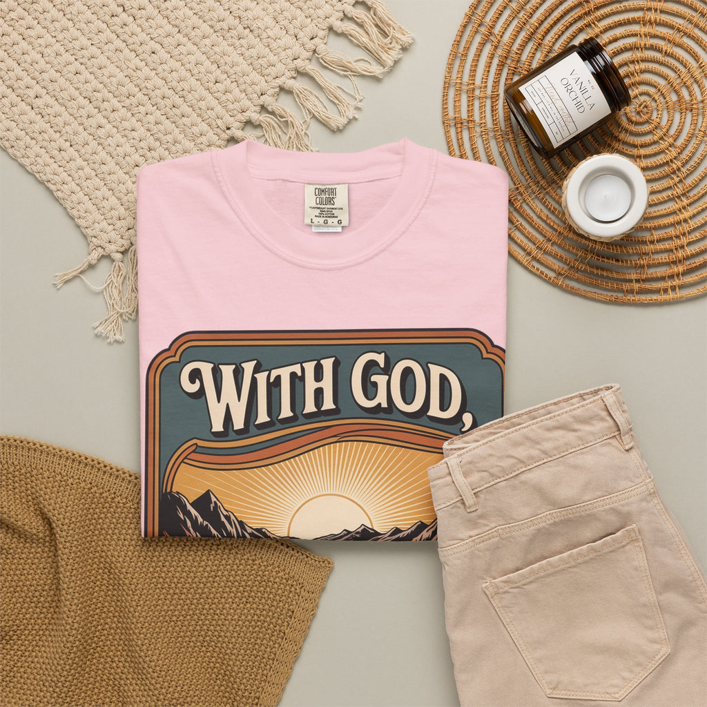 Inspirational Graphic T-Shirt — "With God, Every Hardship Brings Ease"