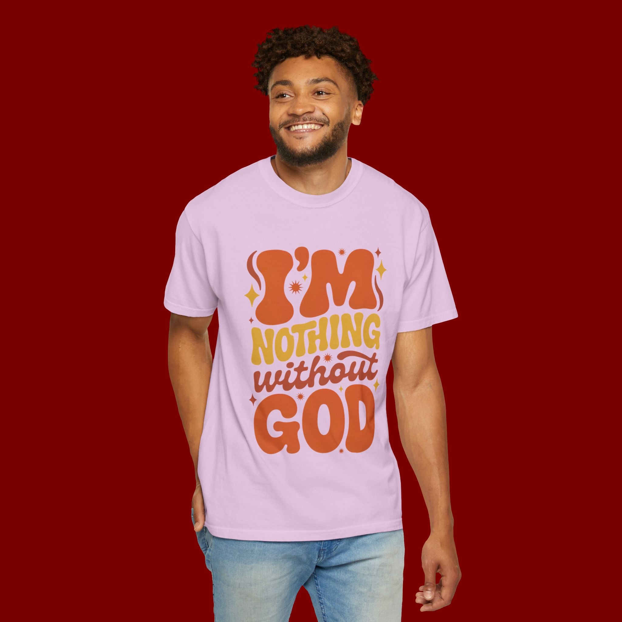 I'm Nothing Without God Retro Graphic T-Shirt
