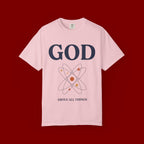 God Above All Things T-Shirt — Faith Graphic Tee with Cosmic Design