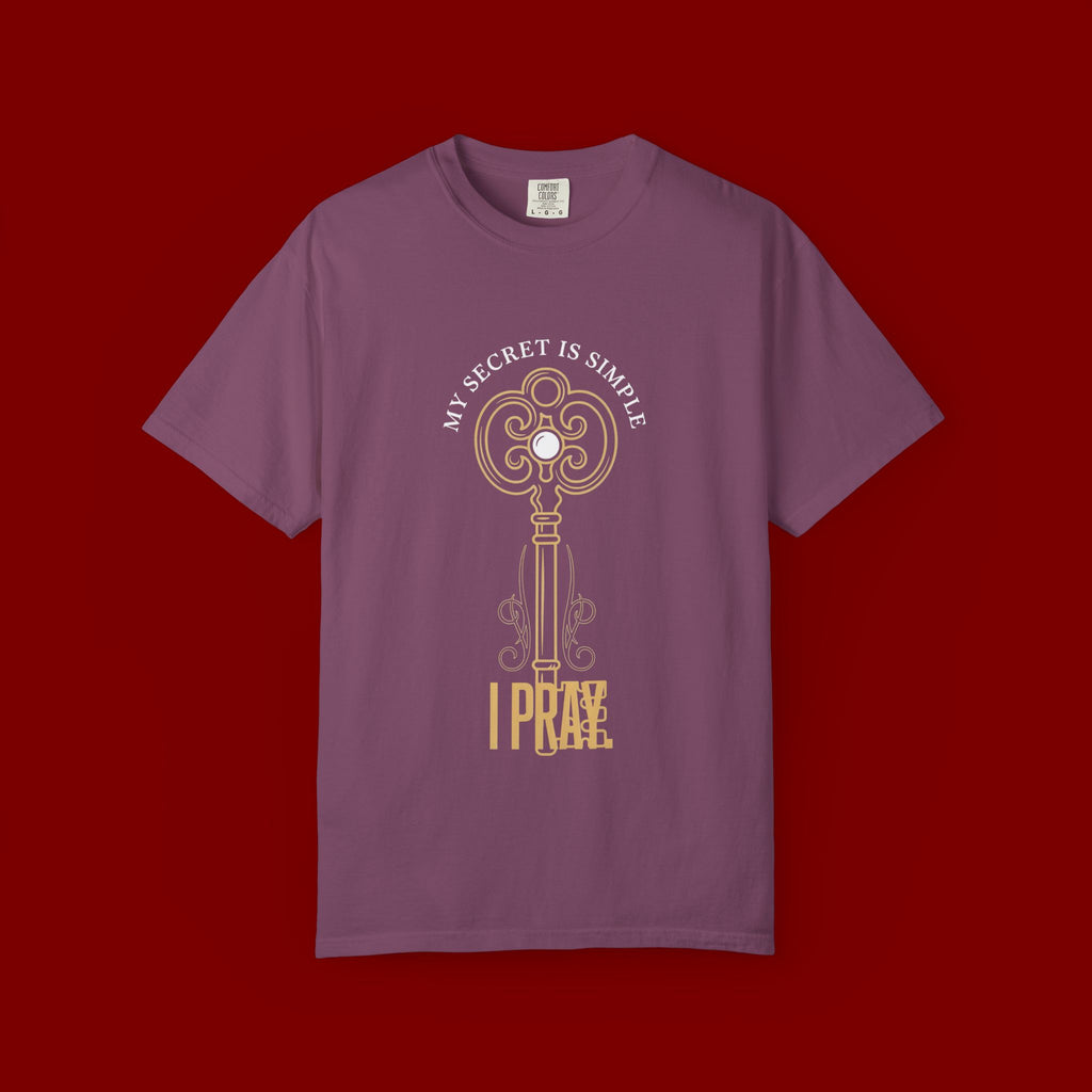 I Prae Key Graphic T-Shirt — 'My Secret Is Simple' Vintage Key Tee