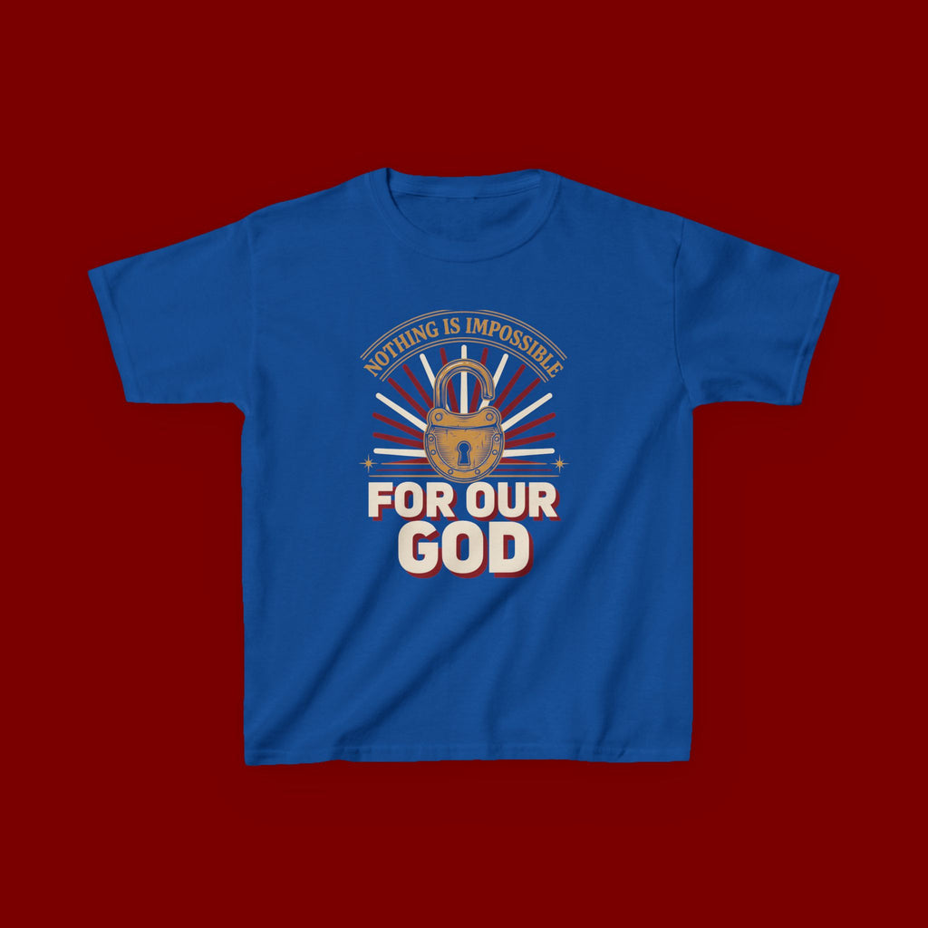 Kids 'For Our God' Christian Faith T‑Shirt — Inspirational Religious Tee