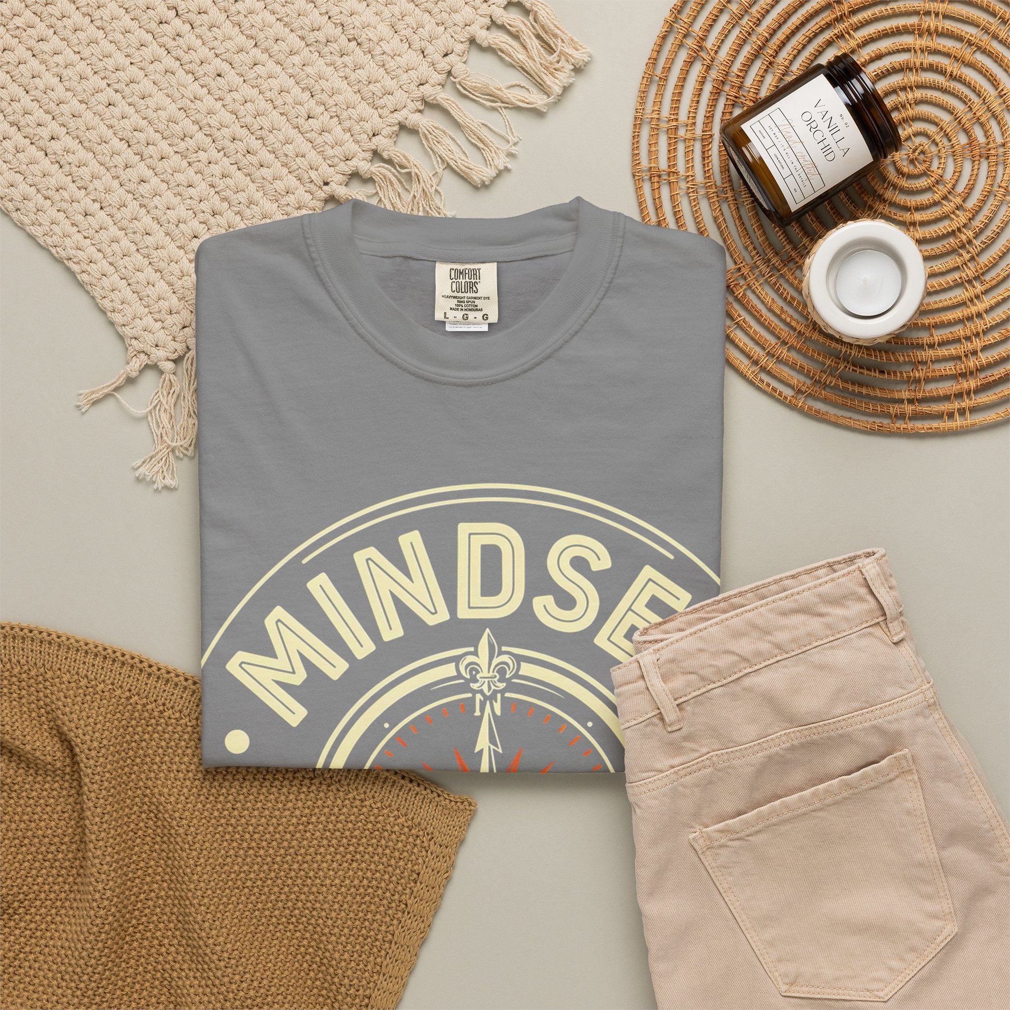 Mindset Over Everything T-Shirt — Positive Vibes Compass Graphic Tee