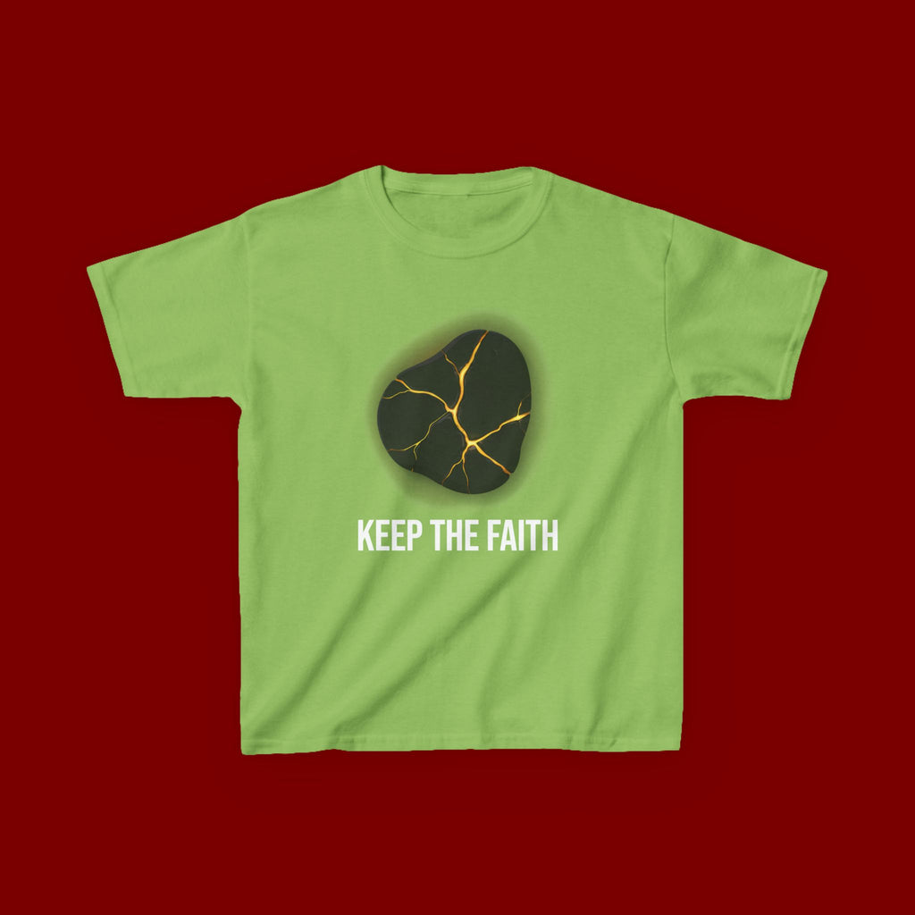 Keep The Faith Kids Tee — Kintsugi Stone Inspirational Children's T-Shirt
