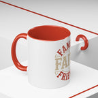 Faith Family Friends Accent Coffee Mug – Inspirational Religious Gift (11/15oz)