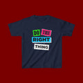 Kids Tee - "Do The Right Thing" Bold Colorblock Graphic