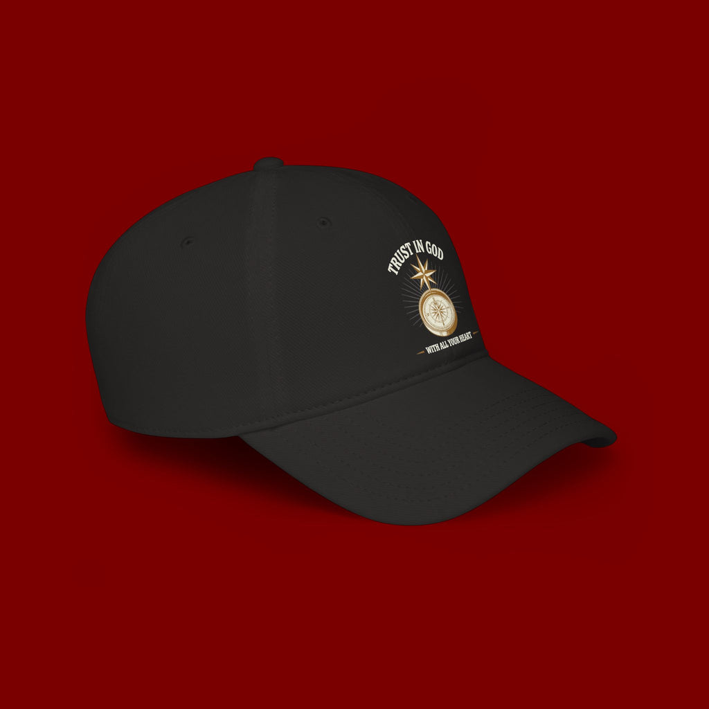 Trust In God Baseball Cap — "Trust in God With All Your Heart" Embroidered Low Profile Hat