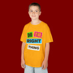Kids Tee - "Do The Right Thing" Bold Colorblock Graphic